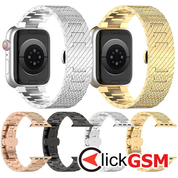 Techsuit - Watchband 35mm (W052) - Apple Watch 1/2/3/4/5/6/7/8/9/10/SE/SE 2/Ultra/Ultra 2 (42/44/45/46/49mm) - Rose Gold