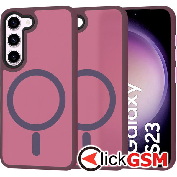 Techsuit - HaloFrost MagSafe Series - Samsung Galaxy S23 - Bordeaux