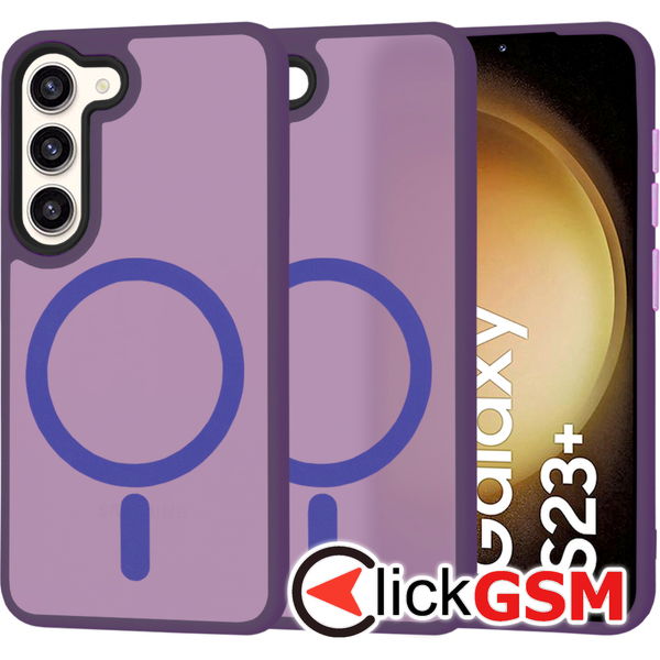 Techsuit - HaloFrost MagSafe Series - Samsung Galaxy S23 Plus - Deep Purple