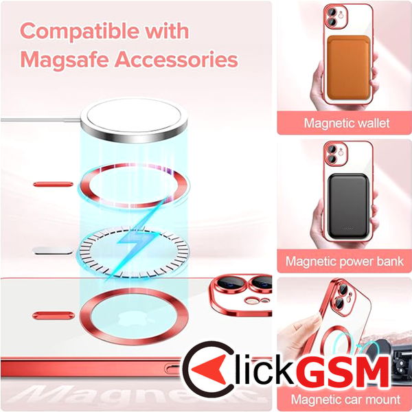 Techsuit - Luxury Crystal MagSafe - iPhone 12 - Red