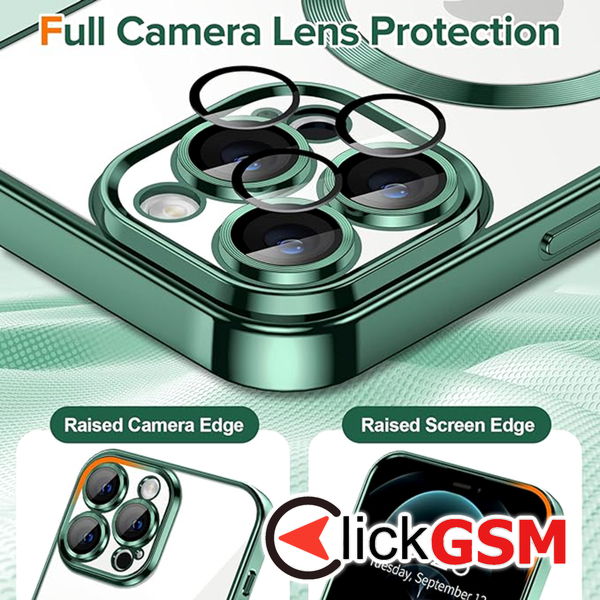 Techsuit - Luxury Crystal MagSafe - iPhone 12 Pro Max - Deep Green