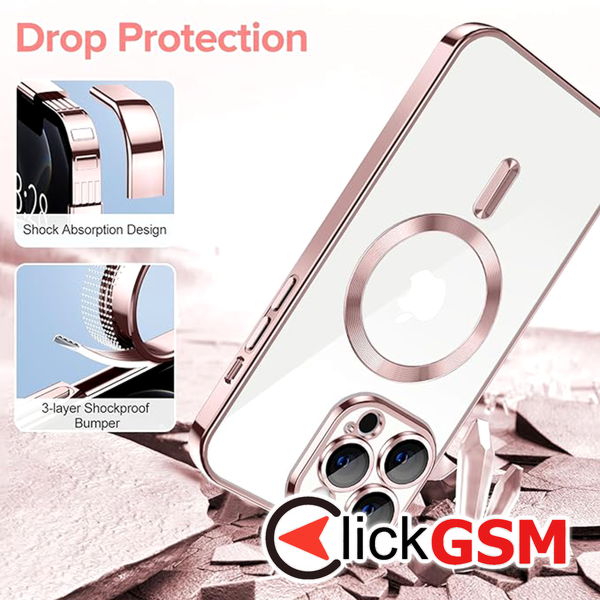 Techsuit - Luxury Crystal MagSafe - iPhone 12 Pro - Pink