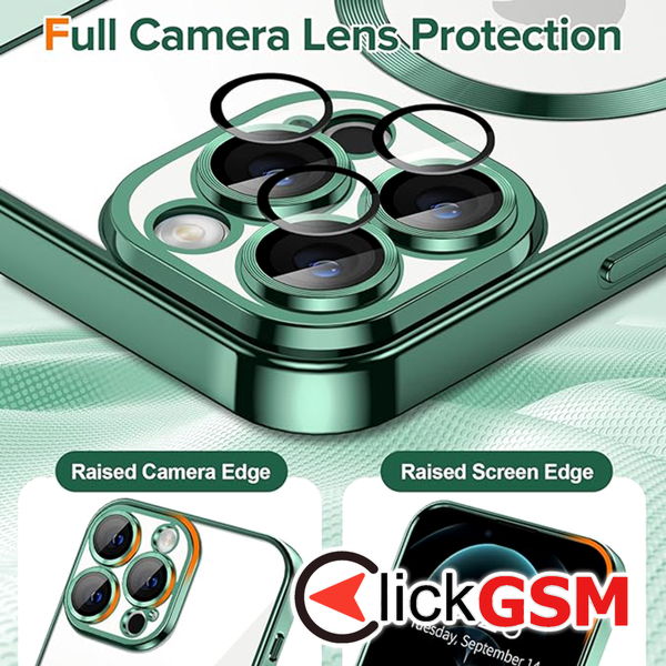 Techsuit - Luxury Crystal MagSafe - iPhone 12 Pro - Deep Green