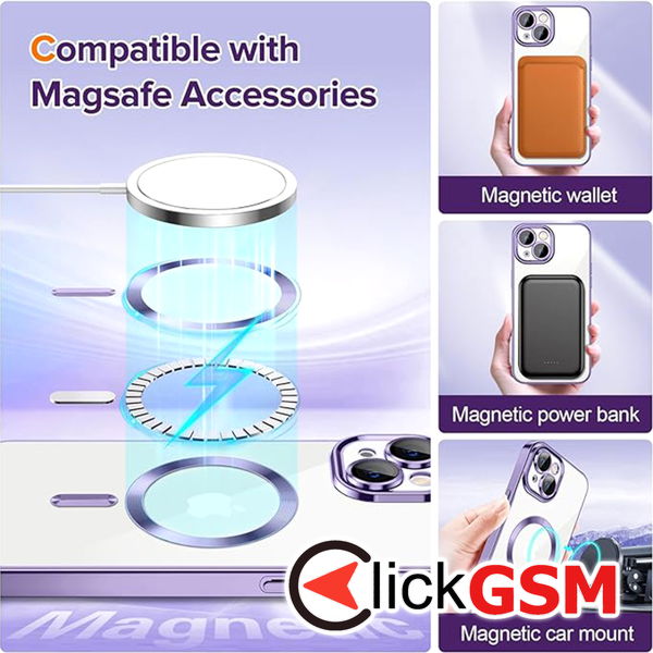 Techsuit - Luxury Crystal MagSafe - iPhone 13 - Light Purple