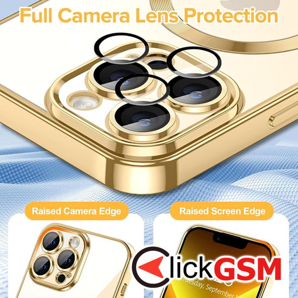 Techsuit - Luxury Crystal MagSafe - iPhone 13 Pro - Gold