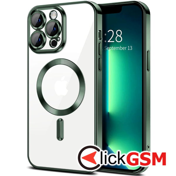 Techsuit - Luxury Crystal MagSafe - iPhone 13 Pro - Deep Green