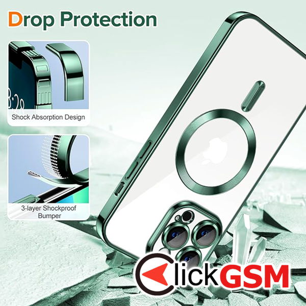 Techsuit - Luxury Crystal MagSafe - iPhone 13 Pro - Deep Green