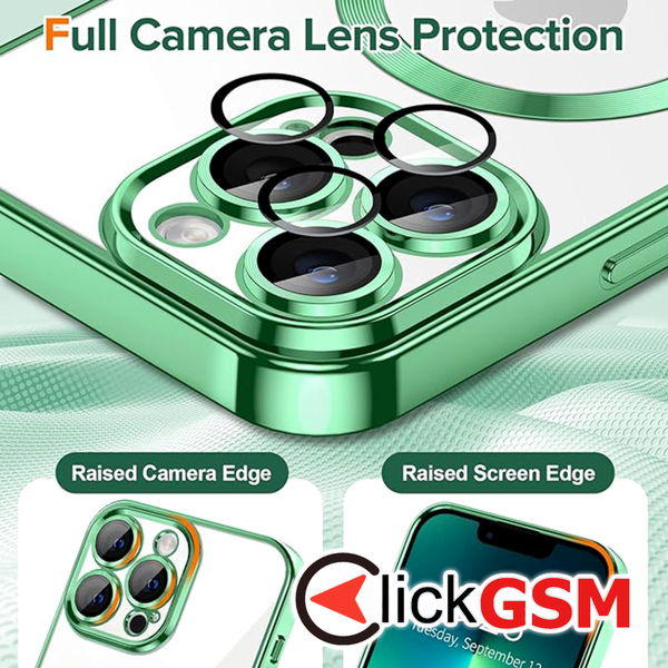 Techsuit - Luxury Crystal MagSafe - iPhone 13 Pro - Light Green