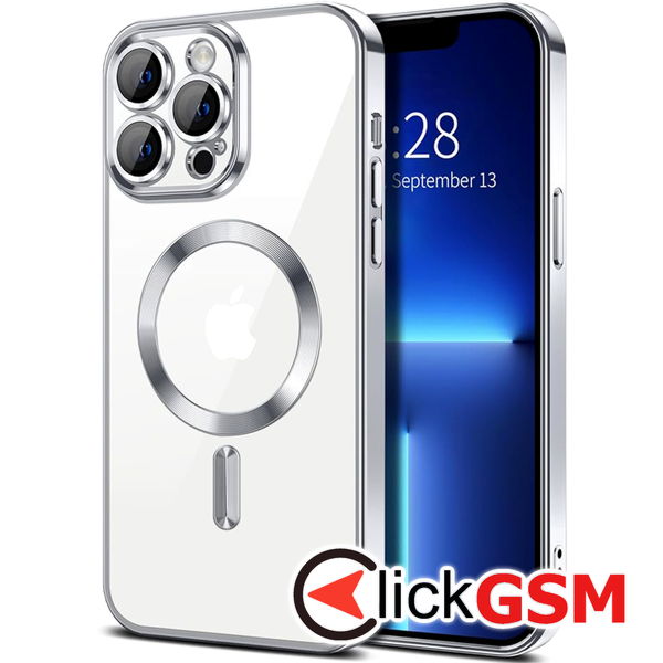 Techsuit - Luxury Crystal MagSafe - iPhone 13 Pro Max - Silver
