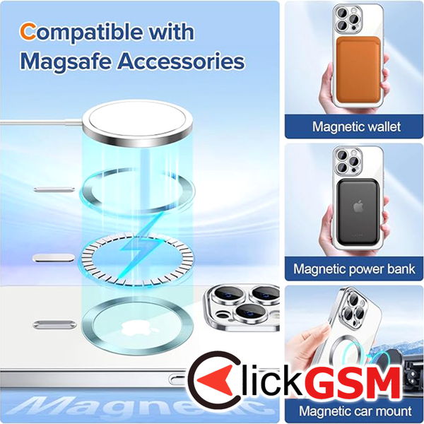 Techsuit - Luxury Crystal MagSafe - iPhone 13 Pro Max - Silver