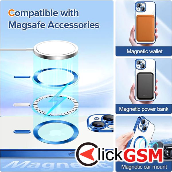 Techsuit - Luxury Crystal MagSafe - iPhone 14 Plus - Deep Blue