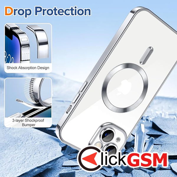 Techsuit - Luxury Crystal MagSafe - iPhone 14 Plus - Silver