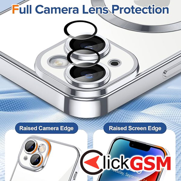 Techsuit - Luxury Crystal MagSafe - iPhone 14 Plus - Silver