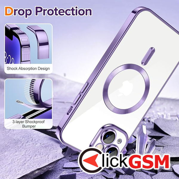 Techsuit - Luxury Crystal MagSafe - iPhone 14 Plus - Light Purple