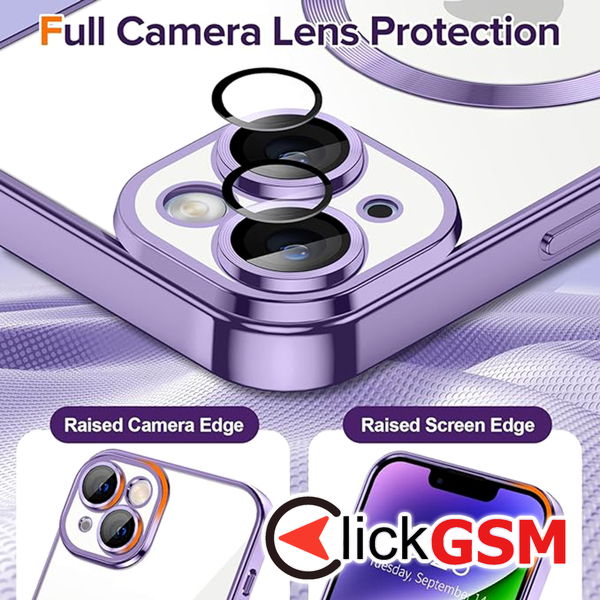 Techsuit - Luxury Crystal MagSafe - iPhone 14 Plus - Light Purple