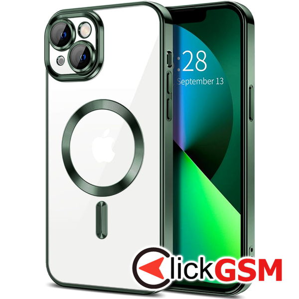 Techsuit - Luxury Crystal MagSafe - iPhone 14 Plus - Deep Green