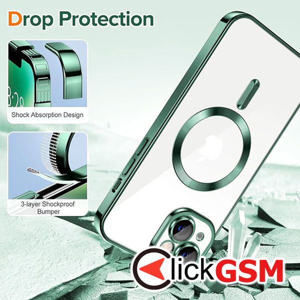 Techsuit - Luxury Crystal MagSafe - iPhone 14 Plus - Deep Green