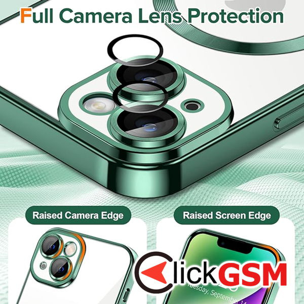 Techsuit - Luxury Crystal MagSafe - iPhone 14 Plus - Deep Green