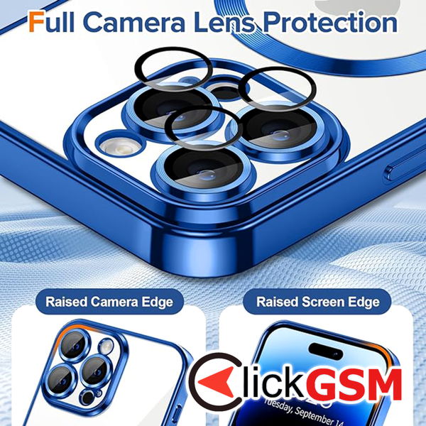 Techsuit - Luxury Crystal MagSafe - iPhone 14 Pro - Deep Blue