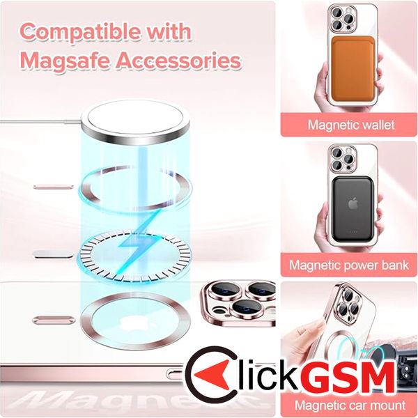 Techsuit - Luxury Crystal MagSafe - iPhone 14 Pro Max - Pink