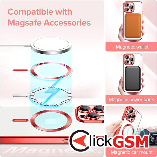 Techsuit - Luxury Crystal MagSafe - iPhone 14 Pro Max - Red