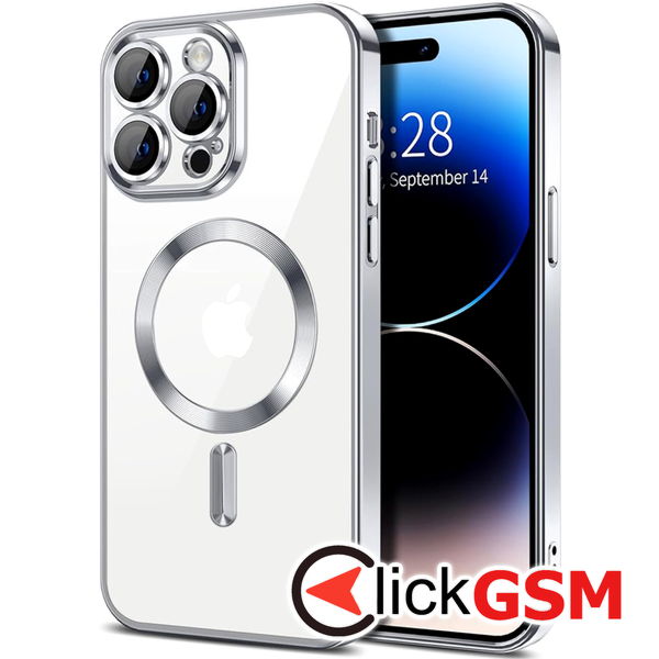 Techsuit - Luxury Crystal MagSafe - iPhone 14 Pro Max - Silver