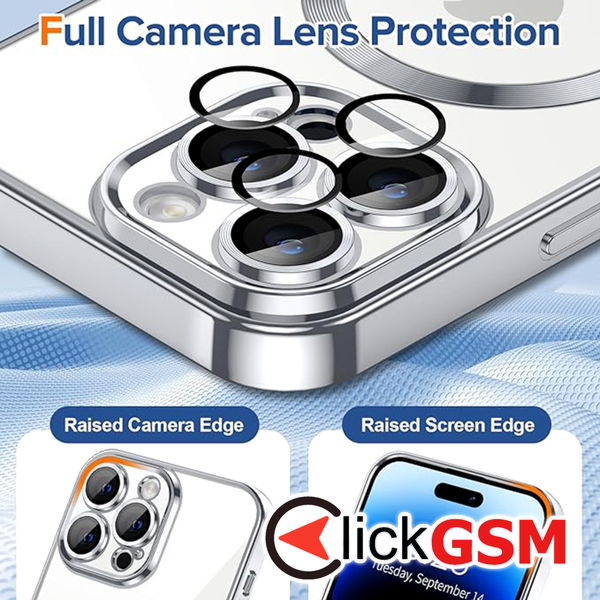 Techsuit - Luxury Crystal MagSafe - iPhone 14 Pro Max - Silver