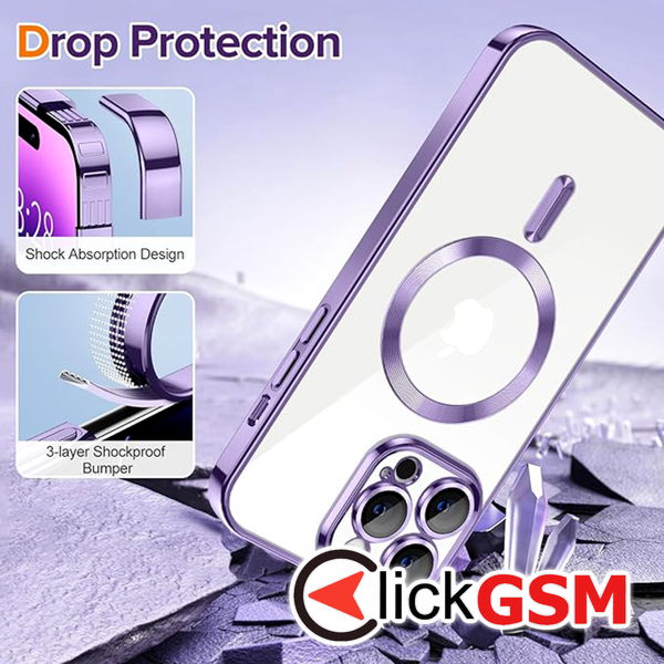 Techsuit - Luxury Crystal MagSafe - iPhone 14 Pro Max - Light Purple