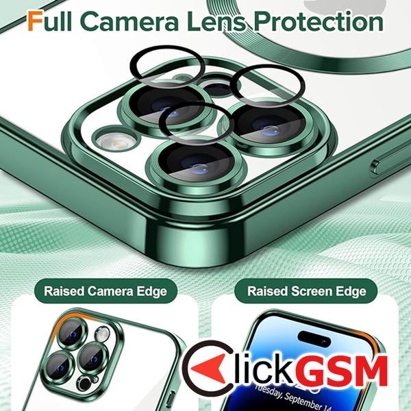 Techsuit - Luxury Crystal MagSafe - iPhone 14 Pro Max - Deep Green