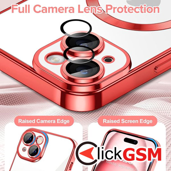 Techsuit - Luxury Crystal MagSafe - iPhone 15 - Red