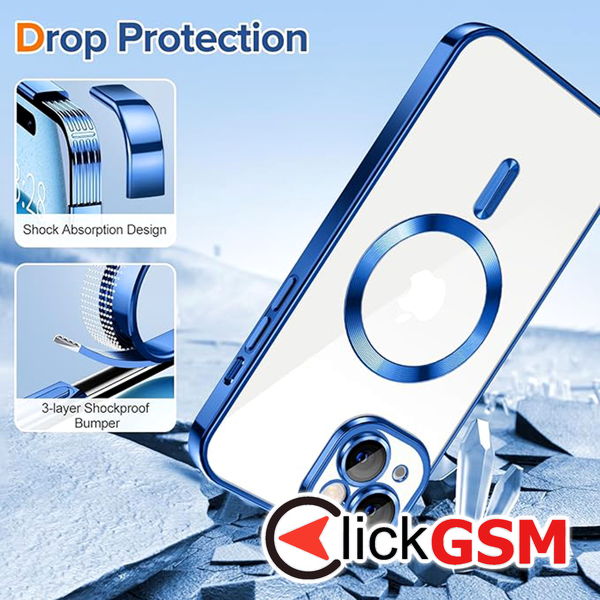 Techsuit - Luxury Crystal MagSafe - iPhone 15 - Deep Blue