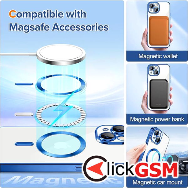 Techsuit - Luxury Crystal MagSafe - iPhone 15 - Deep Blue