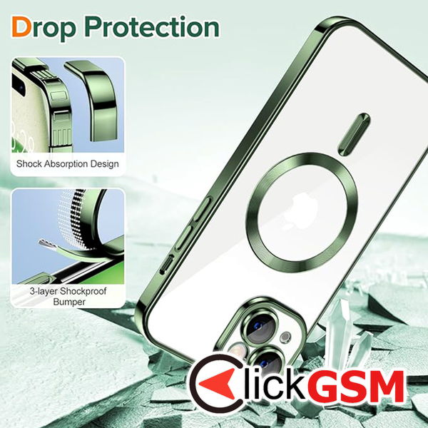 Techsuit - Luxury Crystal MagSafe - iPhone 15 - Deep Green