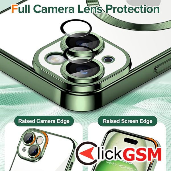 Techsuit - Luxury Crystal MagSafe - iPhone 15 - Deep Green