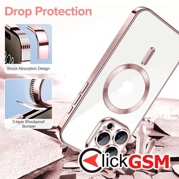 Techsuit - Luxury Crystal MagSafe - iPhone 15 Pro - Pink