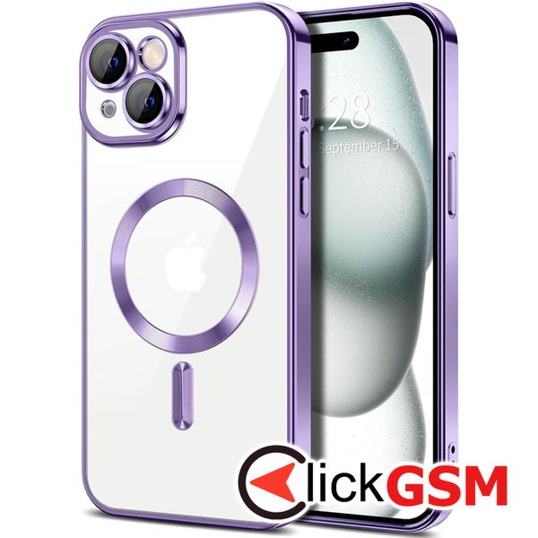 Techsuit - Luxury Crystal MagSafe - iPhone 15 Plus - Light Purple