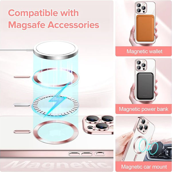 Techsuit - Luxury Crystal MagSafe - iPhone 15 Pro Max - Pink
