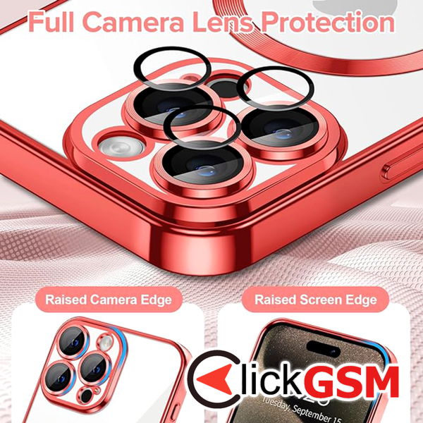 Techsuit - Luxury Crystal MagSafe - iPhone 15 Pro Max - Red