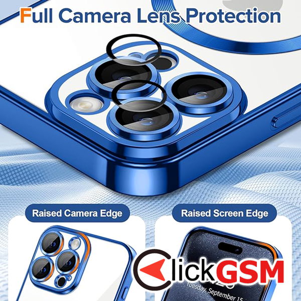 Techsuit - Luxury Crystal MagSafe - iPhone 15 Pro Max - Deep Blue