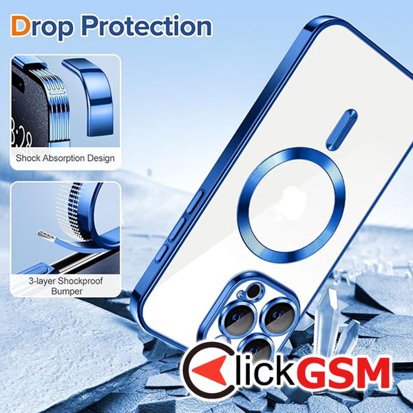 Techsuit - Luxury Crystal MagSafe - iPhone 15 Pro Max - Deep Blue