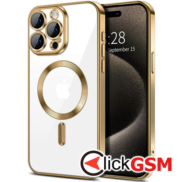 Techsuit - Luxury Crystal MagSafe - iPhone 15 Pro Max - Gold