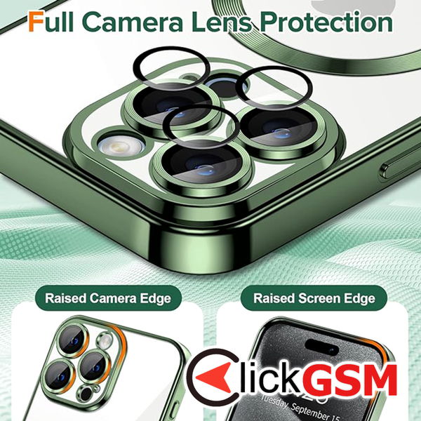 Techsuit - Luxury Crystal MagSafe - iPhone 15 Pro Max - Deep Green