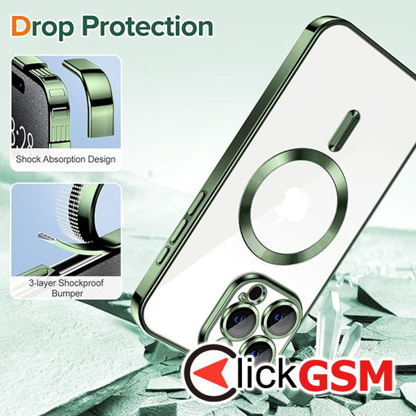 Techsuit - Luxury Crystal MagSafe - iPhone 15 Pro Max - Deep Green