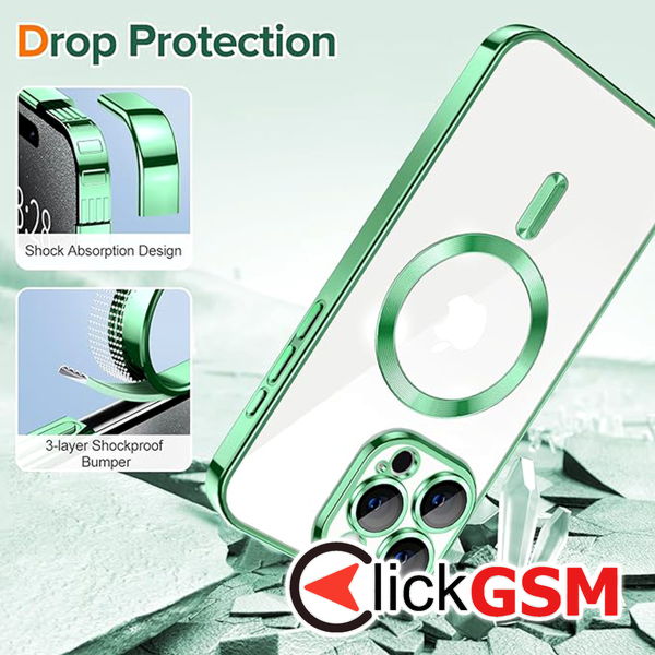 Techsuit - Luxury Crystal MagSafe - iPhone 15 Pro Max - Light Green