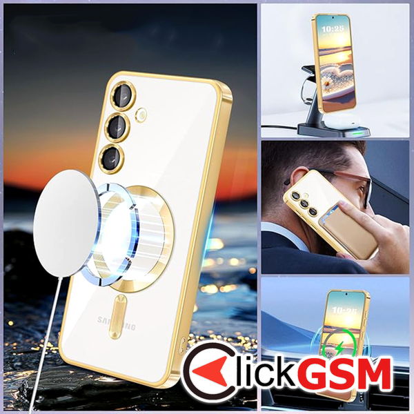 Techsuit - Luxury Crystal MagSafe - Samsung Galaxy S23 Plus - Deep Green