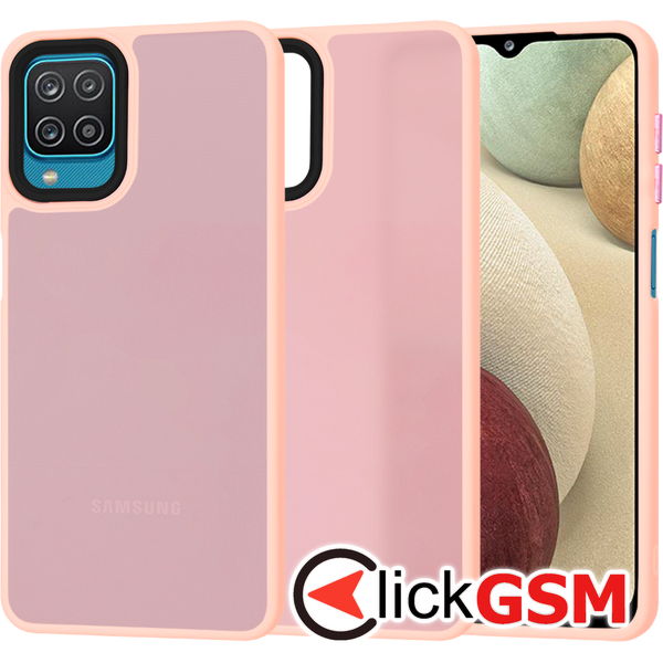 Techsuit - HaloFrost Series - Samsung Galaxy A12 / A12 Nacho / M12 / F12 - Pink
