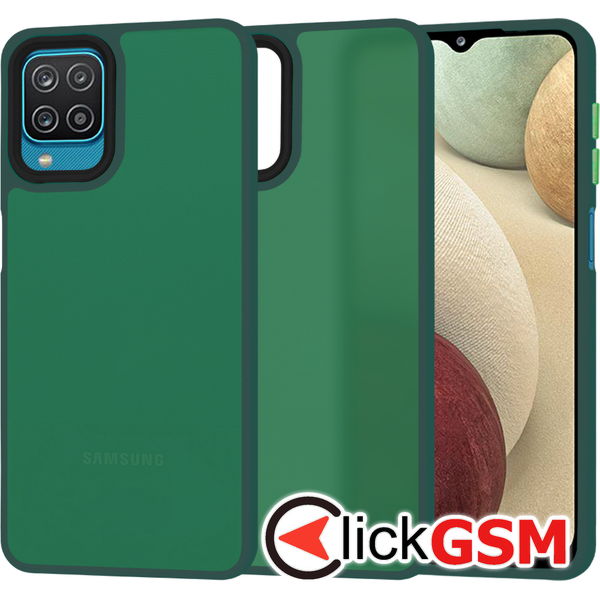 Techsuit - HaloFrost Series - Samsung Galaxy A12 / A12 Nacho / M12 / F12 - Midnight Green