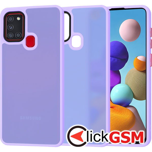 Techsuit - HaloFrost Series - Samsung Galaxy A21s - Light Purple