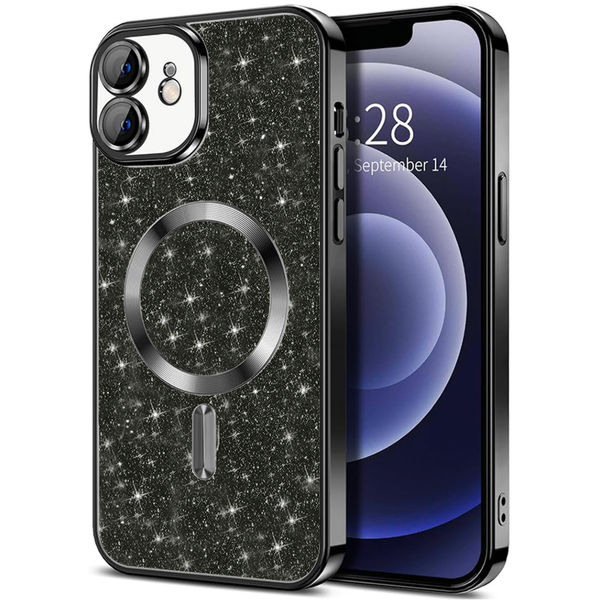 Techsuit - Luxury Glitter MagSafe - iPhone 12 - Black
