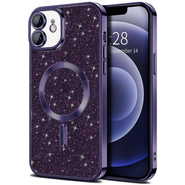 Techsuit - Luxury Glitter MagSafe - iPhone 12 - Deep Purple